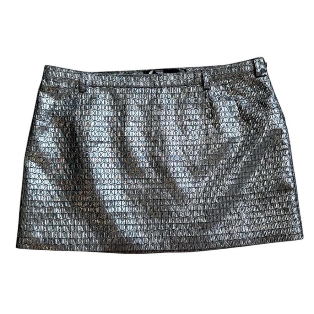 Forever 21 Metallic Silver Mini Skirt